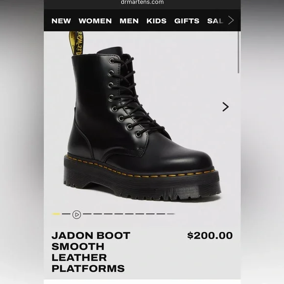 Dr. Martens Jadon Polished Black Boots - Picture 6 of 6